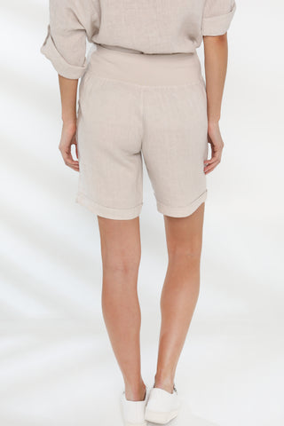 ES LINEN SHORTS WITH POCKETS