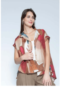 BLUEBERRY ITALIA LINEN LOOSE SHIRT | STYLE 26235-D
