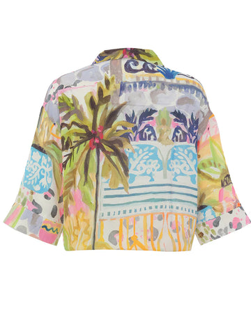 26851 Dolcezza Relaxed Fit Tie-Front Summer Top