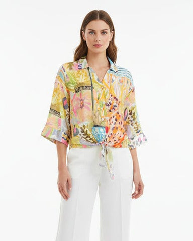 26851 Dolcezza Relaxed Fit Tie-Front Summer Top