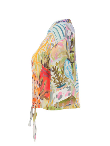 26851 Dolcezza Relaxed Fit Tie-Front Summer Top