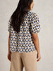 White Stuff Blue Ariel Mix Print Top - Style WS443458