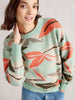 WHITE STUFF PETAL JUMPER in GREEN MULTI STYLE WS444065