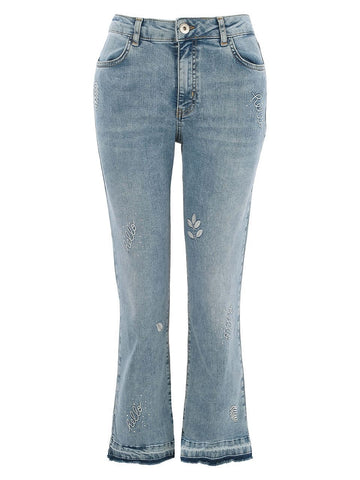 Dolcezza 'Never Without My Jeans' Embroidered Cropped Jean - Style 25303