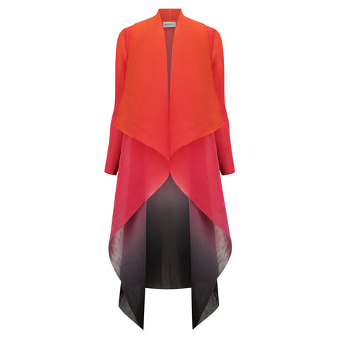 ALQUEMA |  COLLARE COAT & DRESS - TANGERINE PINK GLO