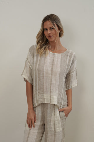 RUSTIC linen Barbara Top