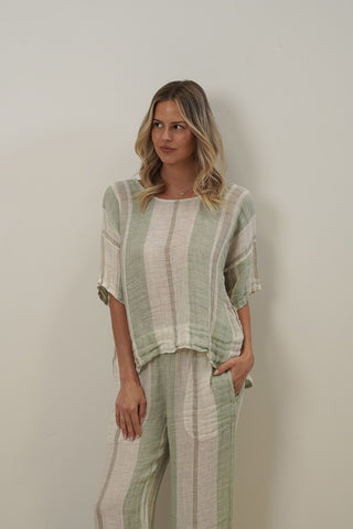 RUSTIC linen Barbara Top