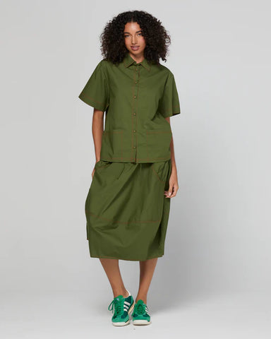 BOOM SHANKAR GURU SKIRT - CHIVE