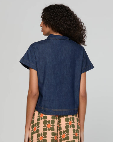 BOOM SHANKAR Fumiko Top - Dark Denim | SS26TP99