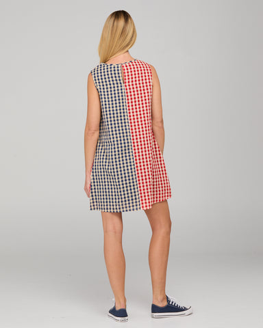 BOOM SHANKAR Gillie Dress - Spliced Seersucker Style W26DR79