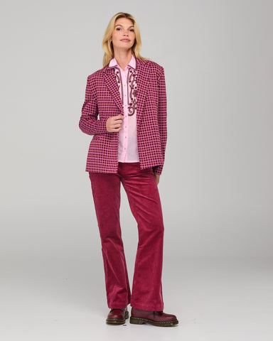 BOOM SHANKAR  Dharma Pant - Cranberry - Style W26LP34-01