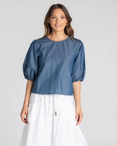 BOOM SHANKAR | AVA TOP - CHAMBRAY