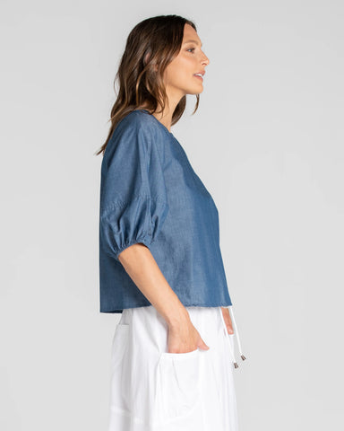 BOOM SHANKAR | AVA TOP - CHAMBRAY