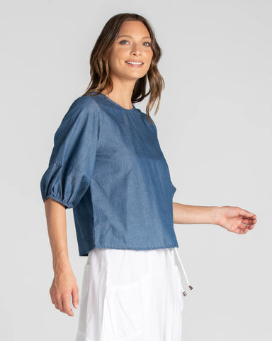 BOOM SHANKAR | AVA TOP - CHAMBRAY