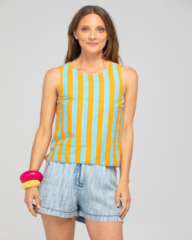 BOOM SHANKAR - Hara Top Reversible - Capri Peach/Tangerine
