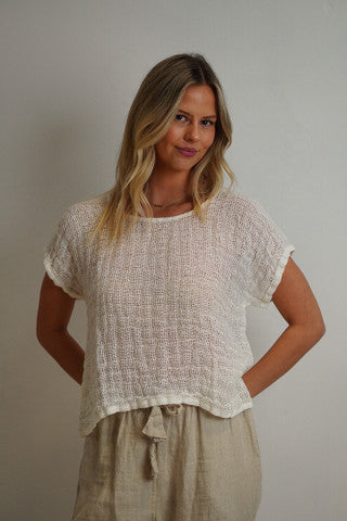 RUSTIC linen Carina Box Top