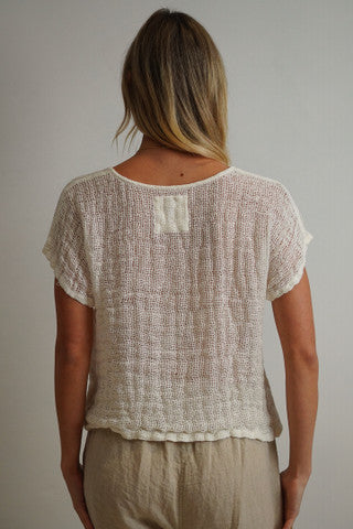 RUSTIC linen Carina Box Top