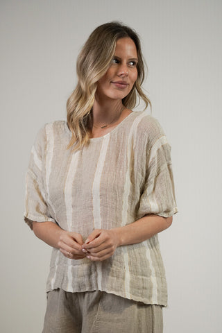 RUSTIC linen Barbara Top