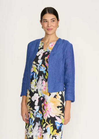 Foil Gather Together Jacket in Capri - FO8321