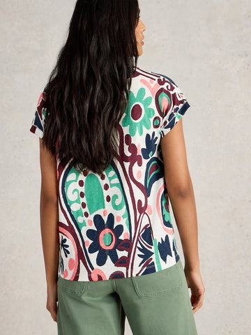 WHITE STUFF NELLY NOTCH NECK TEE