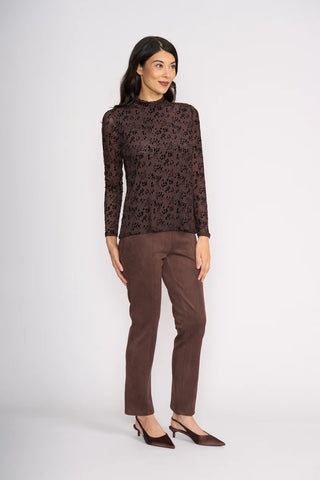 FOIL Looking Suede Pant Style FO8393