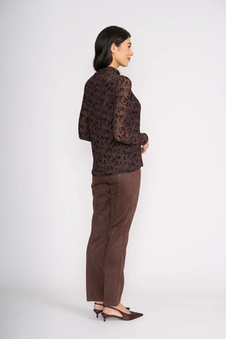 FOIL Looking Suede Pant Style FO8393