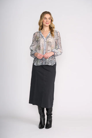 FOIL PIPELINE BLOUSE IN GLOBE STYLE FO8510