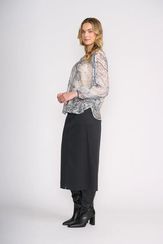 FOIL PIPELINE BLOUSE IN GLOBE STYLE FO8510
