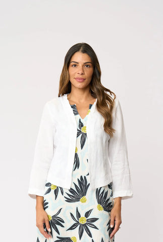 Foil Braidy Bunch Jacket in White | Style FO8657