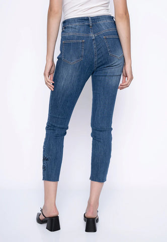 PICADILLY Embroidered Ankle-Length Jeans - Style G6974