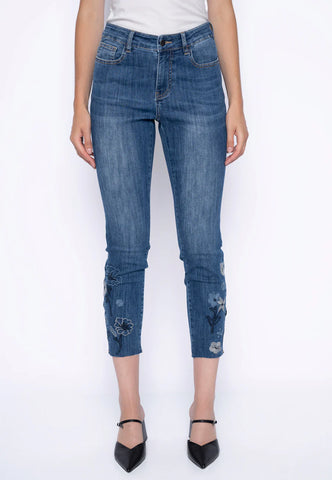 PICADILLY Embroidered Ankle-Length Jeans - Style G6974