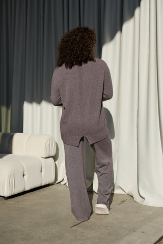GELATU Tunic with Ribbed Trims & Hem Split - GT36