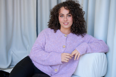 GELATU Fluffy Button Through Cardi  - Style GT45