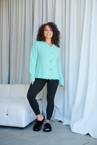 GELATU Fluffy Button Through Cardi  - Style GT45