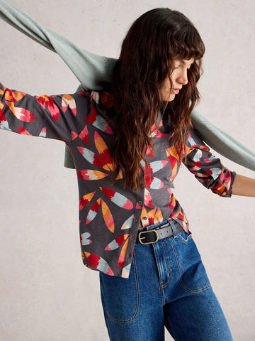 White Stuff Grey Annie Jersey Shirt