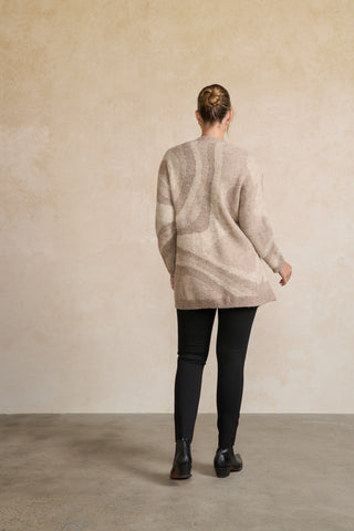 Holmes and Fallon Cardi - Special Marbled Knit Swirl - Style HF2746