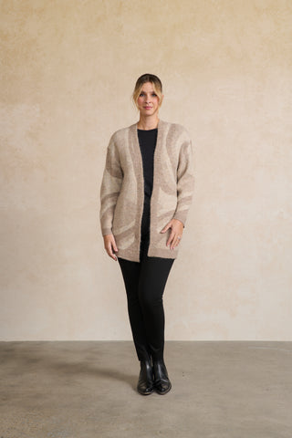 Holmes and Fallon Cardi - Special Marbled Knit Swirl - Style HF2746