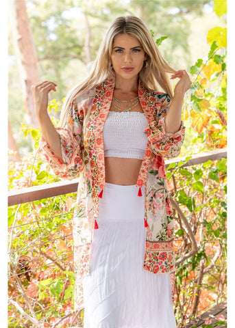 CIENNA ROUGE BLOOM  KIMONO