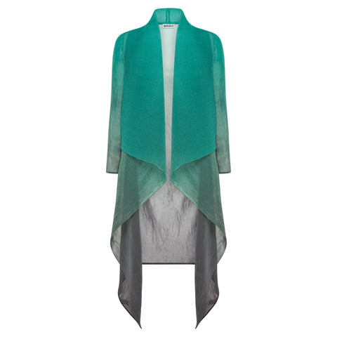 ALQUEMA |  COLLARE COAT & DRESS - VIVID GREEN TO SHADOW