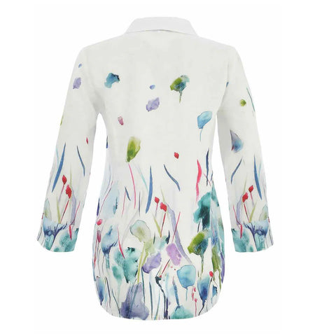 Dolcezza 'Misty Blossom' Linen Blouse - Style 25781