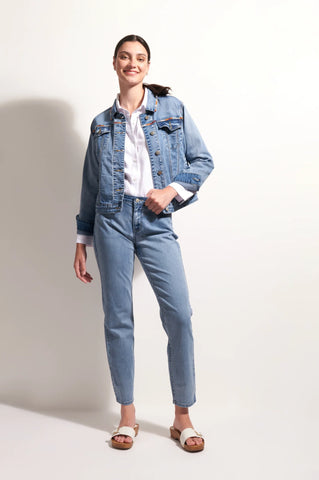 Foil That's In-Threadable Jacket in Blue Wash - Style cfo8185