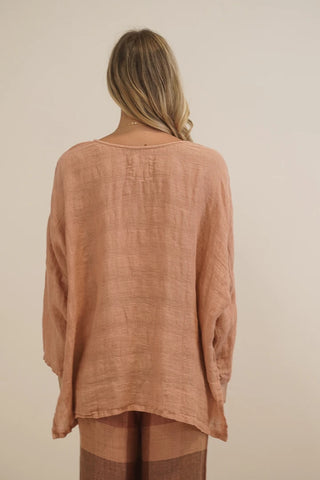 Rustic Linen Valentina Top Top Cameo Brown Combo | Style VAL306