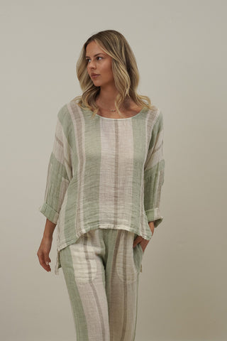 RUSTIC linen Valentina Top