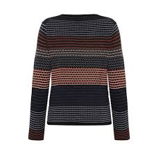 Mansted Jumper Ricarda Black Multicolour Pattern High Neck