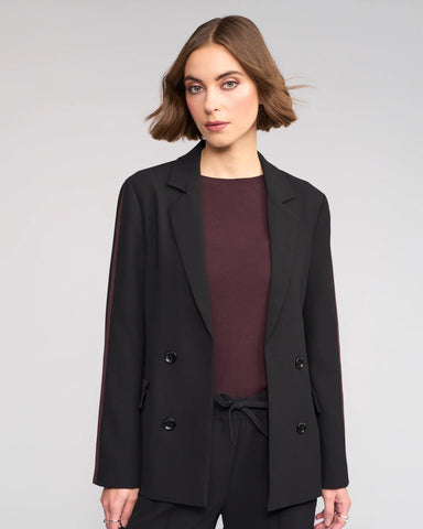 KNEWE Clementine Blazer - Black/Raisin - Style K6031
