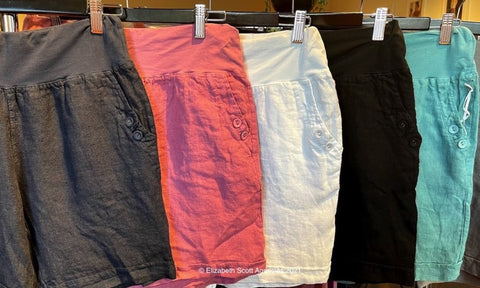 ES LINEN SHORTS WITH POCKETS