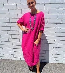 100 % Linen Dress TULIP