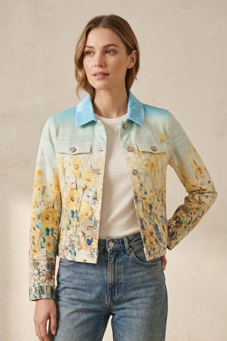 26727 Dolcezza Meadow Print Stretch Jacket STYLE 26727