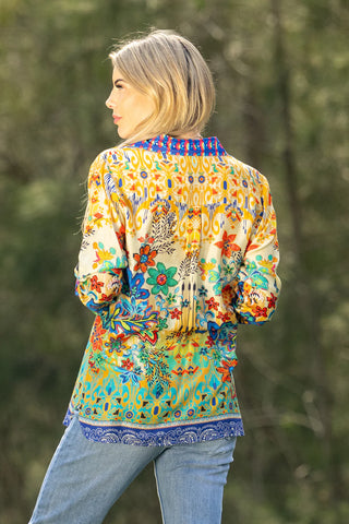 Cienna Folksy Silk Viscose Shirt
